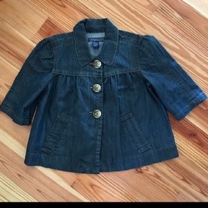 Adorable 1/2 sleeve jean jacket